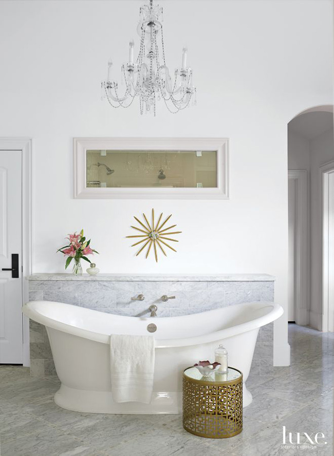 A Transitional Home - Master Bathroom