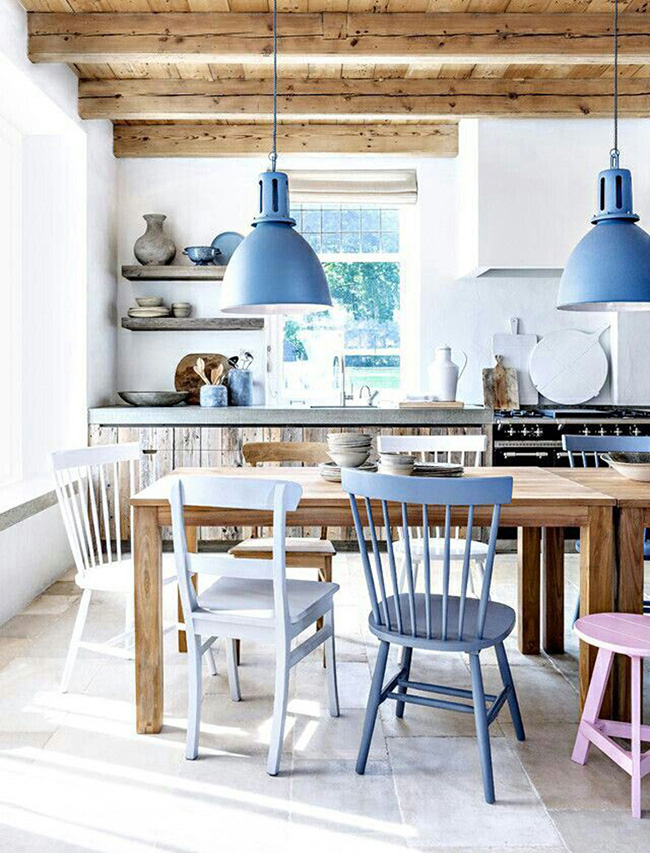 Kitchen with Serenity lighting Pantone - Segreto Secrets