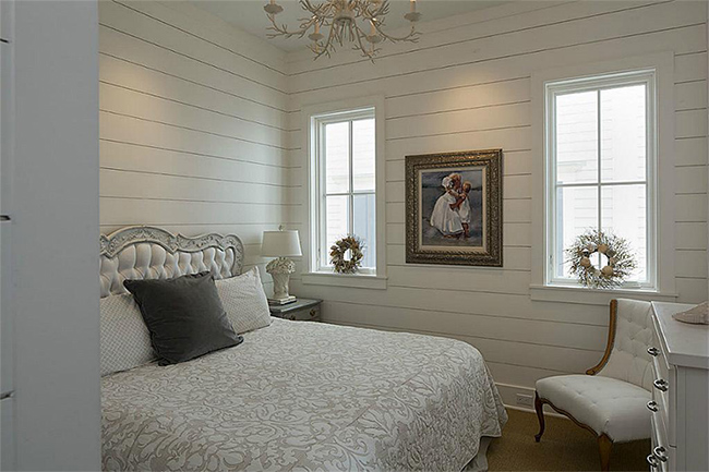 Segreto Secrets - Galveston Beach House - Layers of White and Cream in Guest Bedroom
