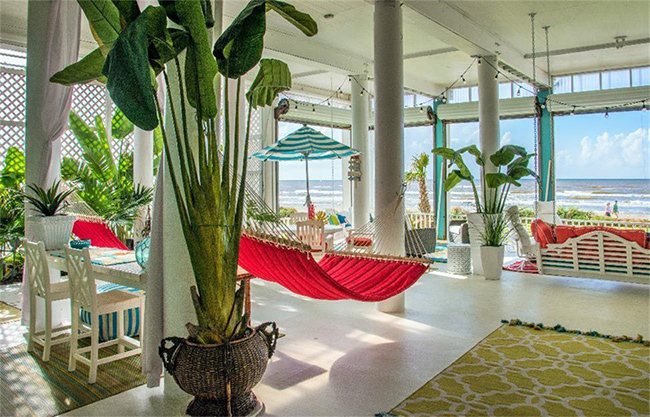 Segreto Secrets - Galveston Beach House - Colorful Hammock with View