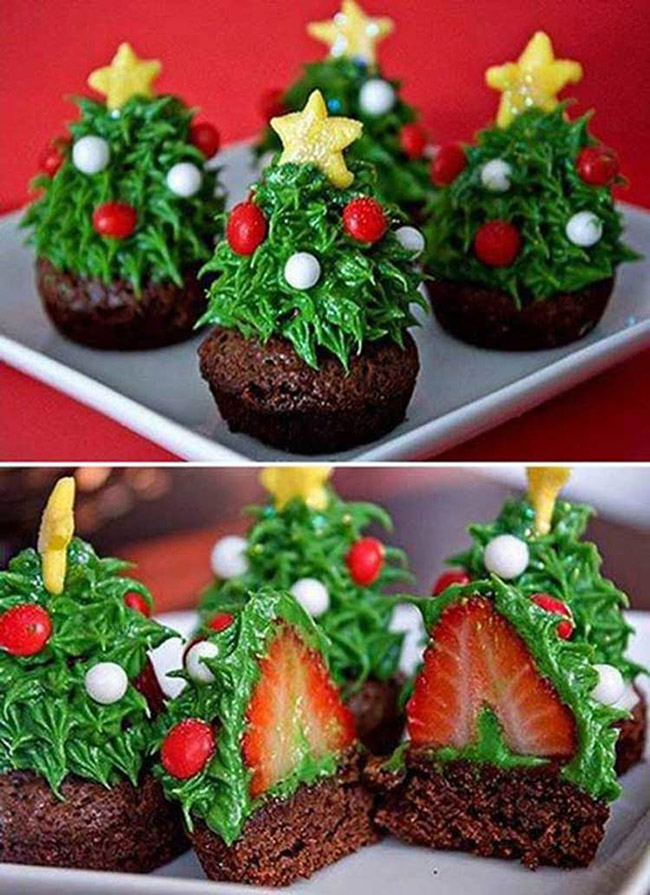 Segreto Secrets - Christmas Tree Crafts - Strawberry Tree Brownie Bites