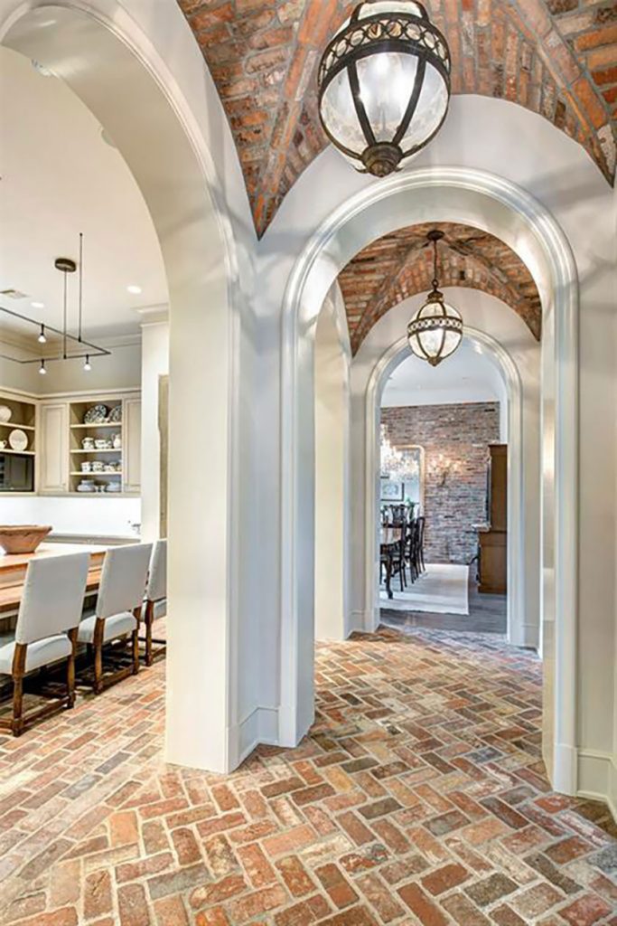 reclaimed brick groin vaulted ceiling