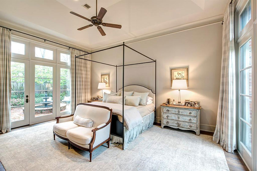 master bedroom with private courtyard