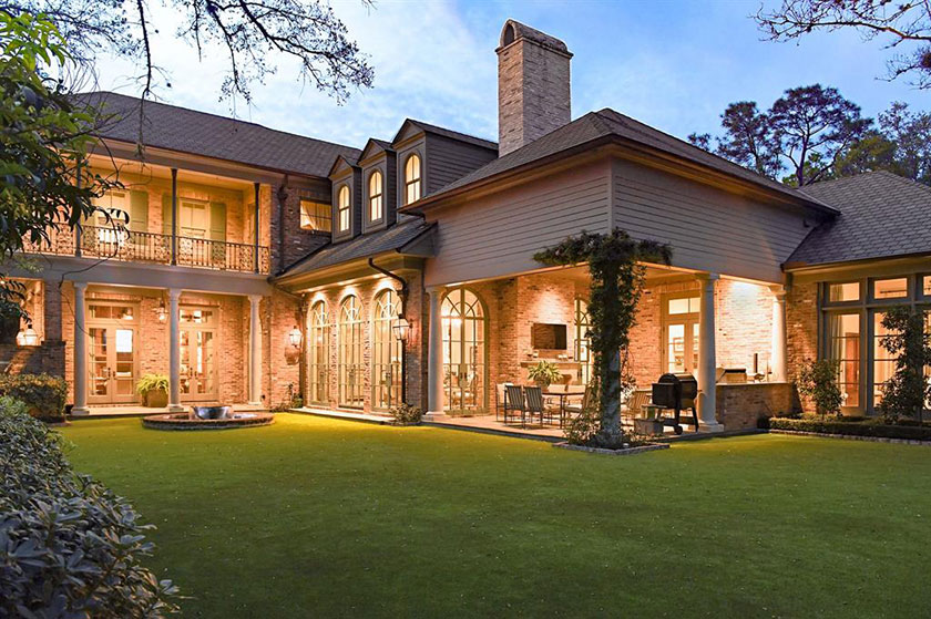summer kitchen patio and backyard
