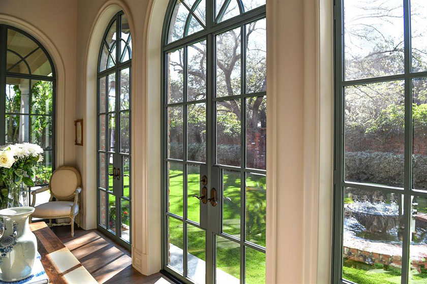 custom made steel doors in living room