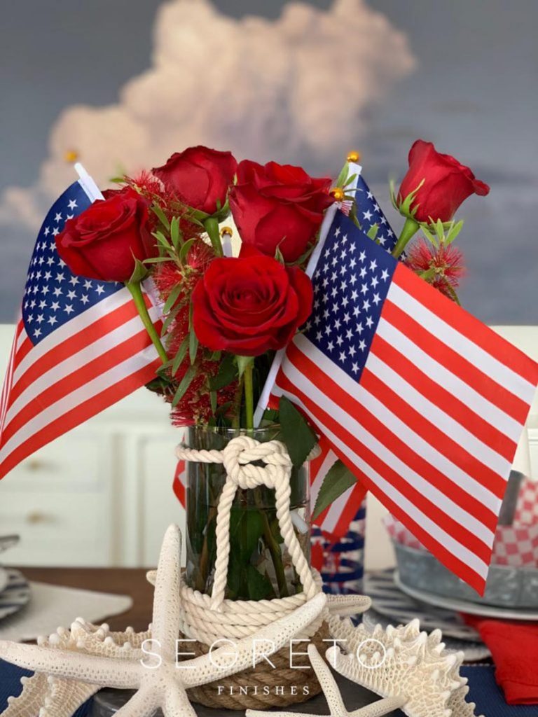 flags & flowers for the 4th