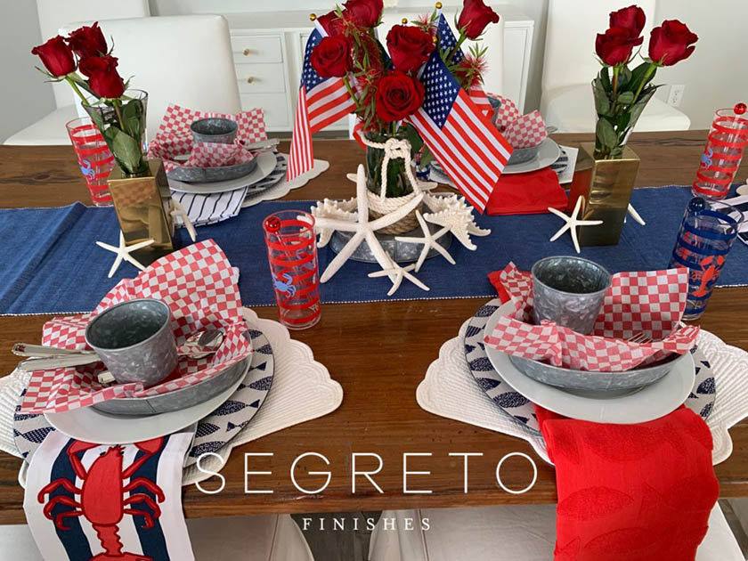 4th of July Galveston themed tablescape