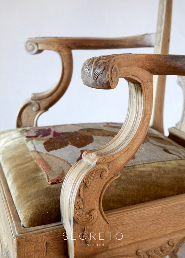 stripped and bleached finish