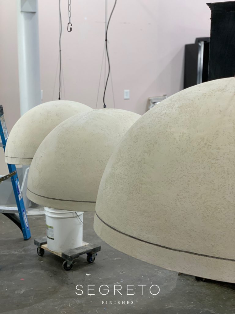 plastered light fixture