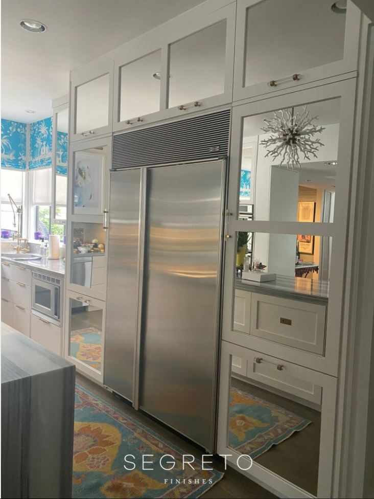 Kitchen with sub zero fridge before