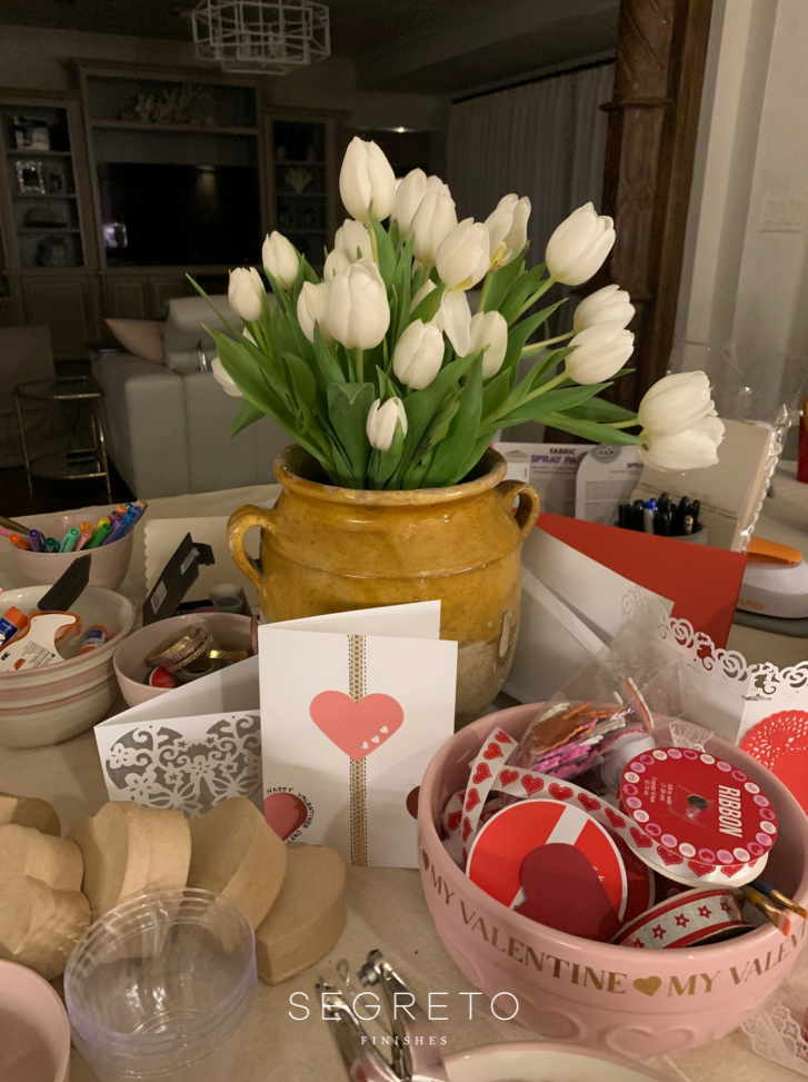 Valentine's Day Craft Table
