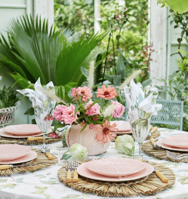 Pink Easter Table Setting