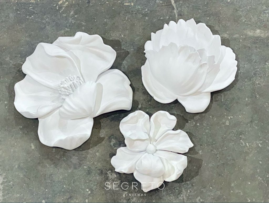 Large Scaled Plaster Flowers