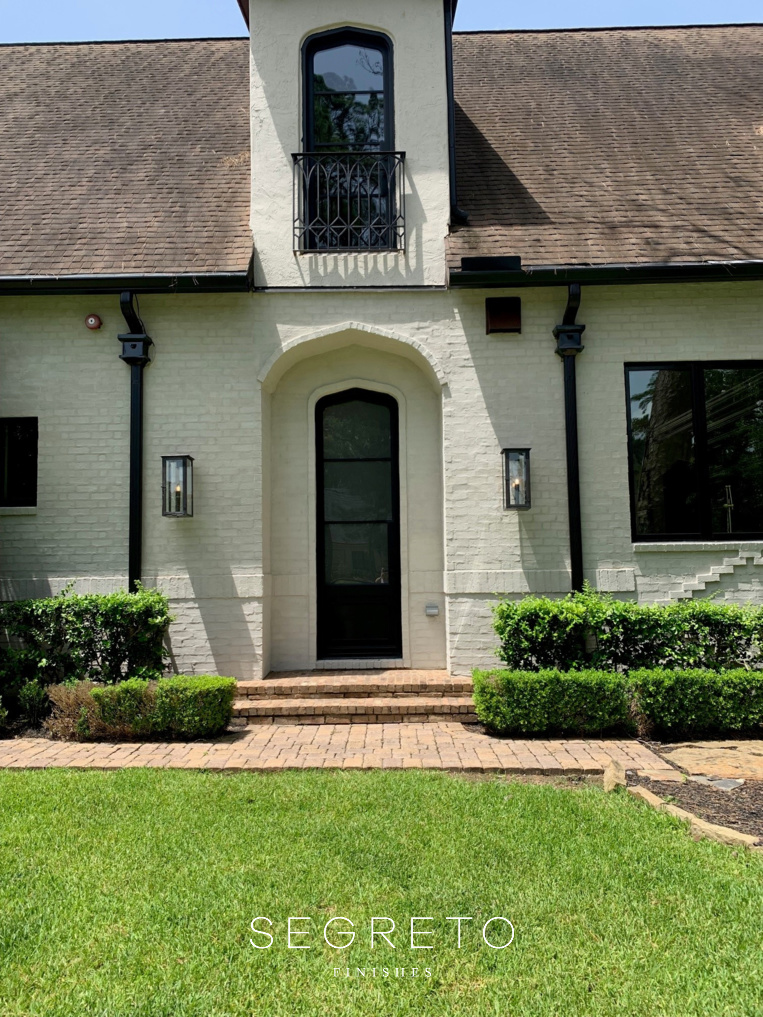 After slurry over brick treatment