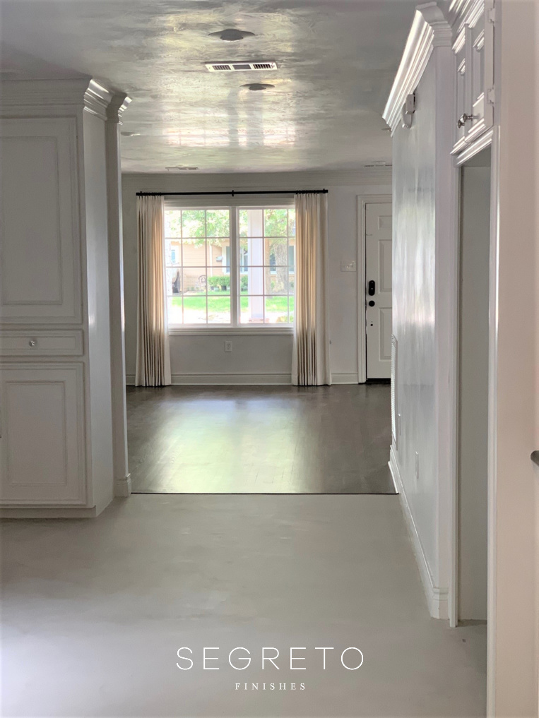 kitchen and entry way after