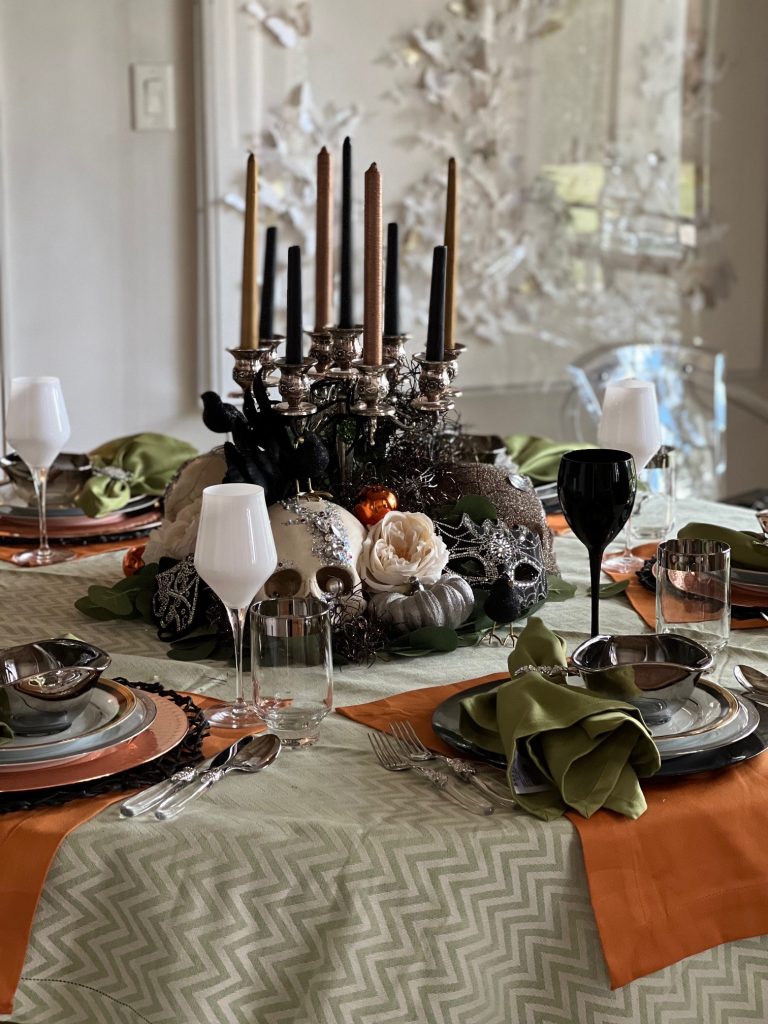 Halloween table setting