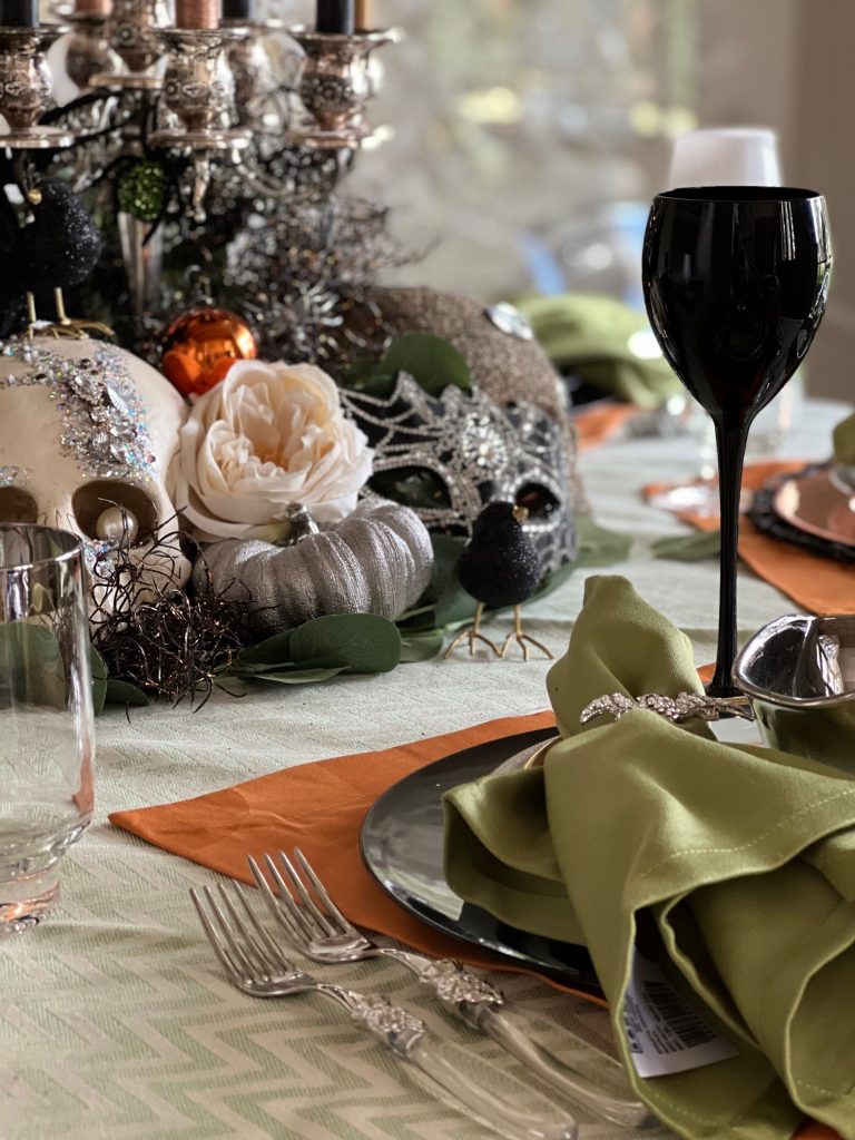 Halloween table setting