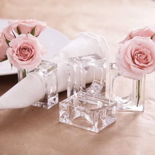 Acrylic napkin ring vase