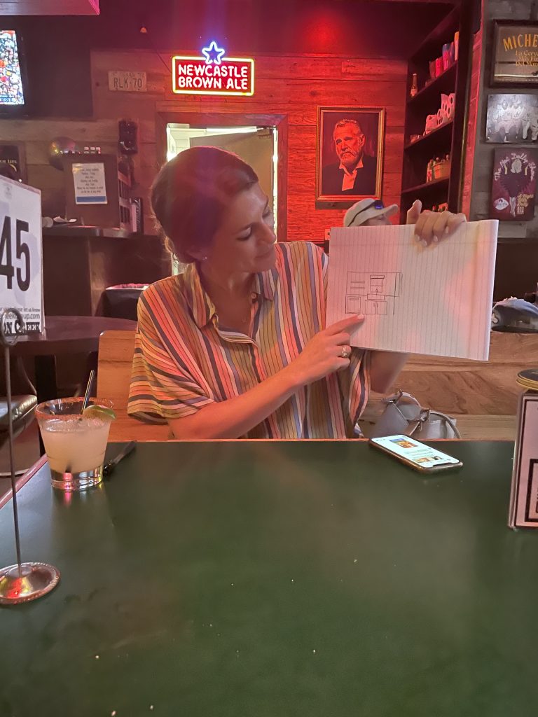 Woman holding notebook