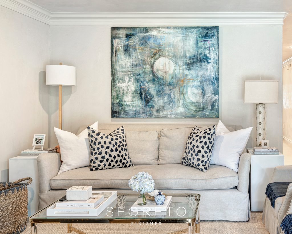 Close up of living room