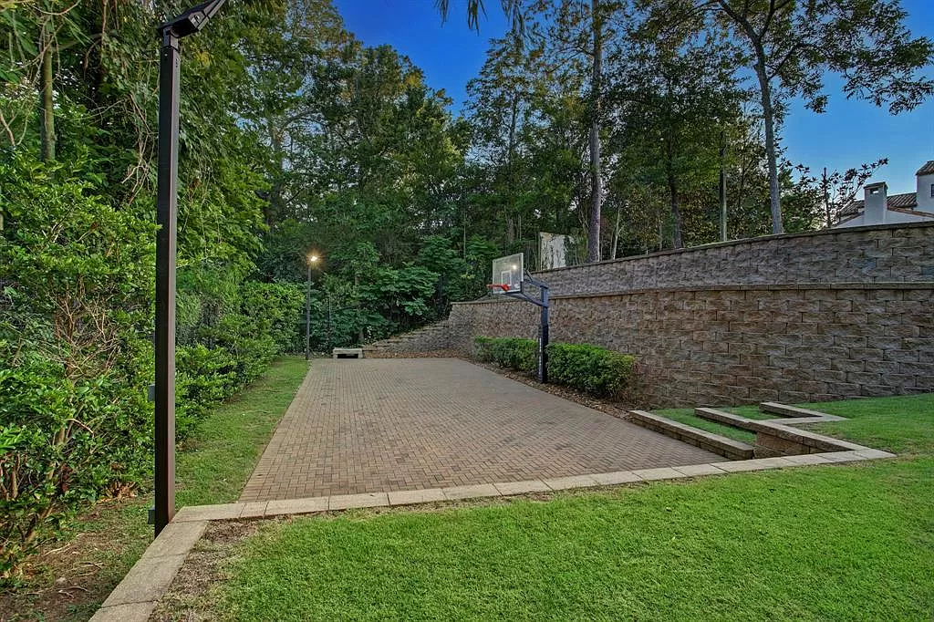 Custom built full sized private basketball court Allan Edwards Builders, Murphy Mears Architecture, Ellen Cummings Interiors, Segreto Finishes home