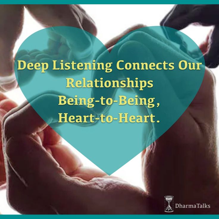 Deep Listening connects our relationships being-to-being, heart-to-heart. Deep Listening connects our relationships being-to-being, heart-to-heart.