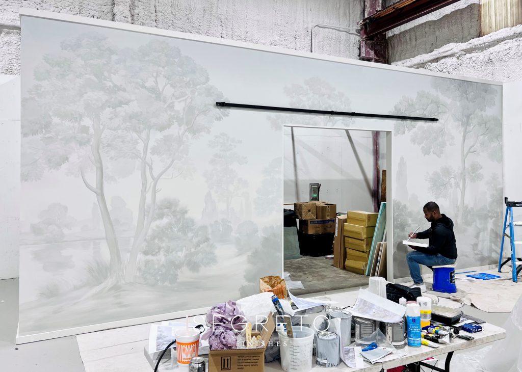 Segreto Showroom Hand Painted Mural Segreto Showroom Hand Painted Mural