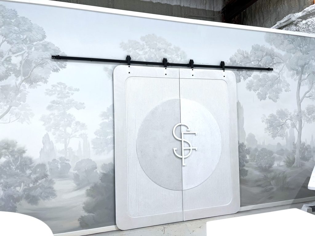Segreto Showroom Segreto Showroom Hand Painted Mural and Custom SegretoStone Doors