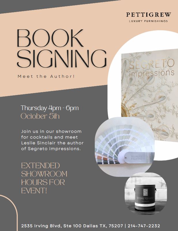 Pettigrew Luxury Furnishings Book Signing