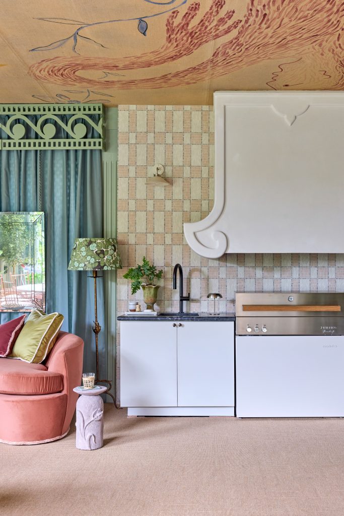 Plaster vent hood at Kips Bay Palm Beach